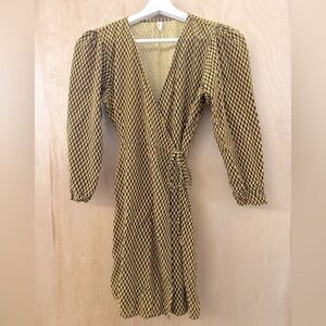 Valija Yellow and Blue Long Sleeve Dress: Eligible 3/$25